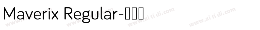 Maverix Regular字体转换